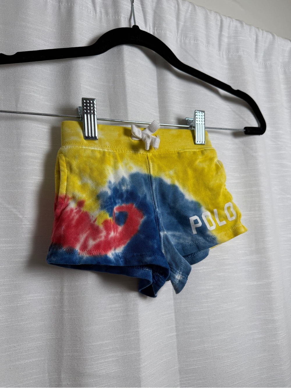 Ralph Lauren Polo Tie Dye Baby Shorts Multicolor Logo Sweat Shorts | Size 9M - Picture 7 of 14